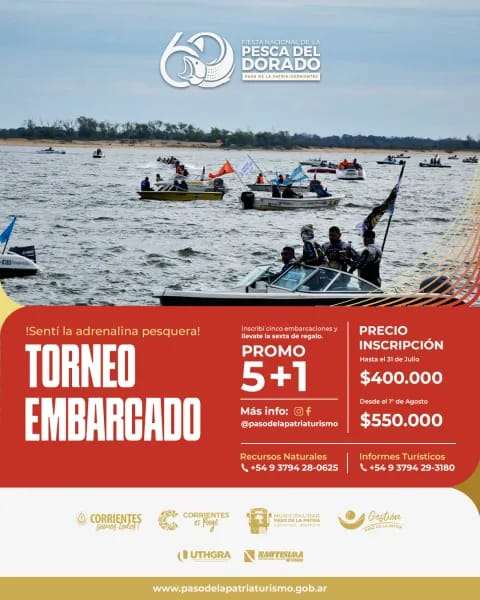 La 60ª Fiesta Nacional del Dorado se llevará a cabo en Paso de la Patria